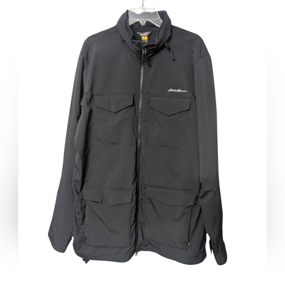 Eddie Bauer Travex Trek And Travel Dark Charcoal Grey Men's Black Utility Jacket - Picture 12 of 12